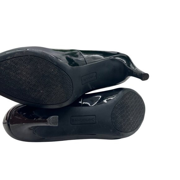 Bandolino Size 10M Business Casual Black Patent Leather Peep Toe Heels - Picture 10 of 12